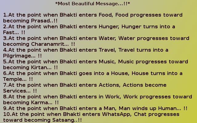 *Most Beautiful Message...!!*