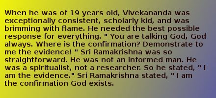 Vivekananda did not realize what to state since this was simply totally insane